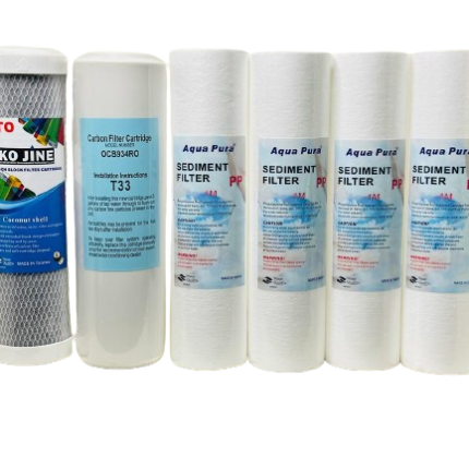 Aqua Pura (Combo Offer 4 Piece PP, 1 Piece GAC, 1 Piece CTO) Carbon